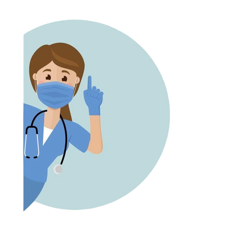Nurse pointing